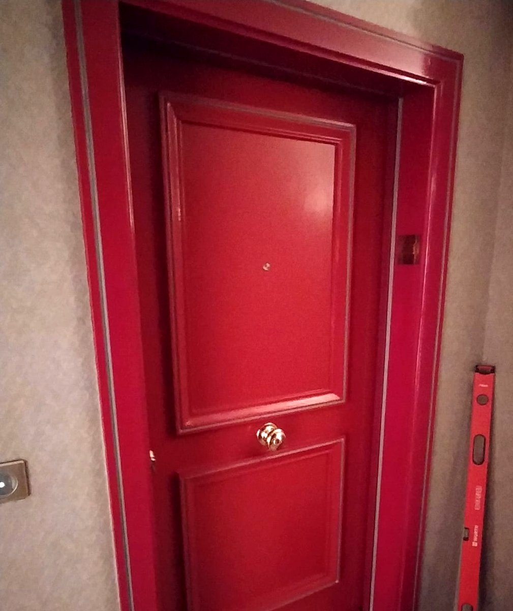 Porte blindée rouge haussmannienne Lyon